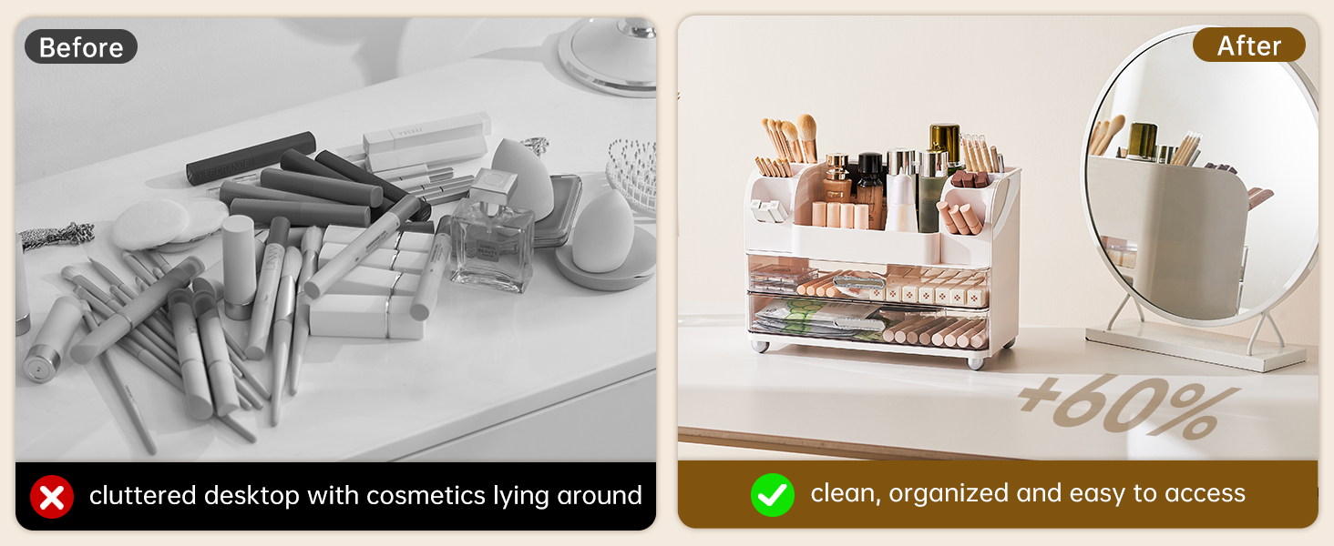 make up organizers for vanity