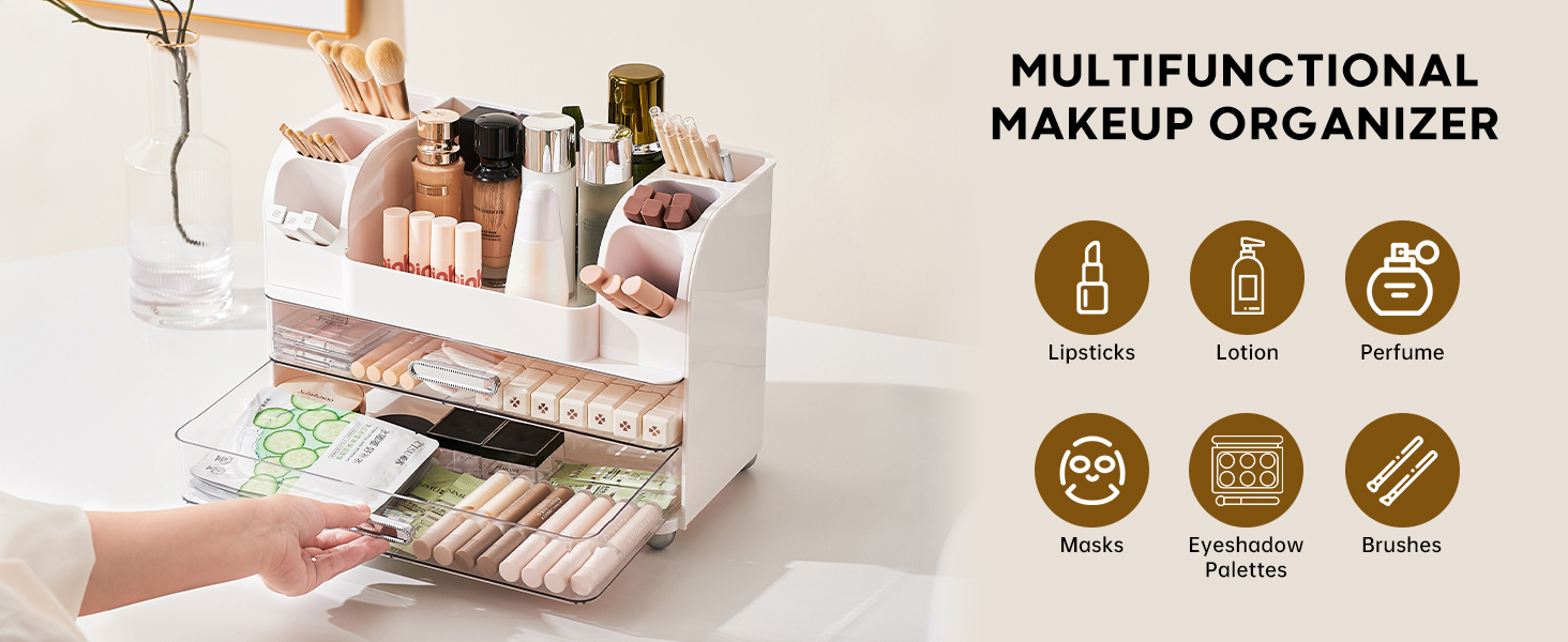 makeup organizer countertop