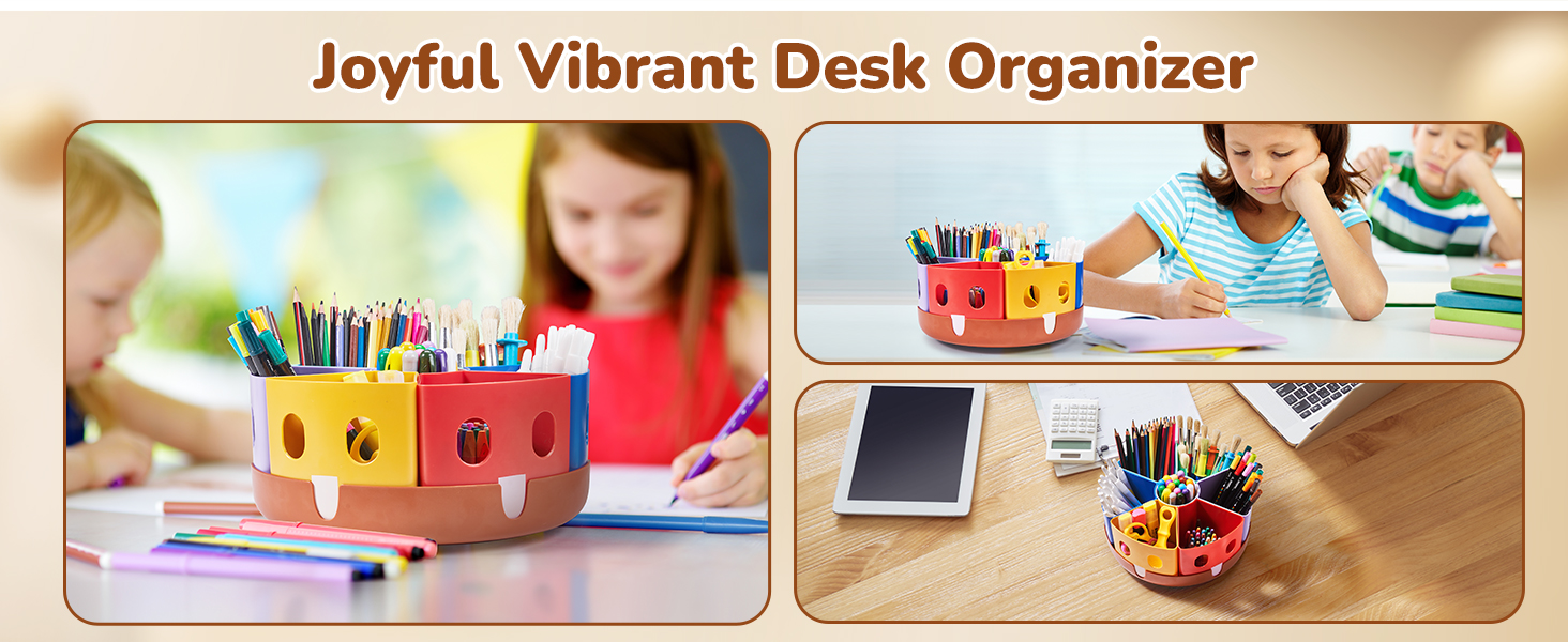 Rotating Art Supplies Organizer