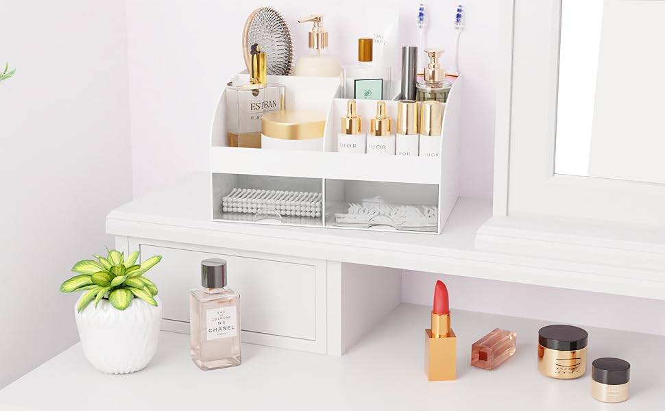 Skincare Organizer with Makeup Brush Holder