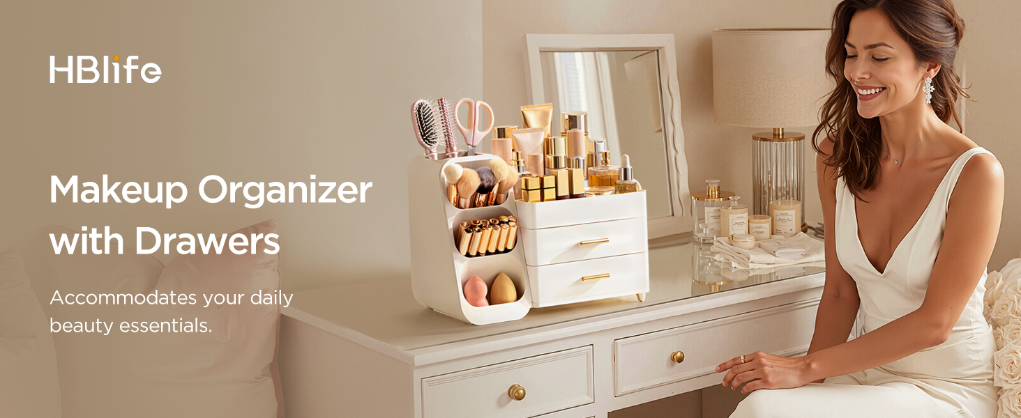 HBlife Makeup Organizer with Drawers