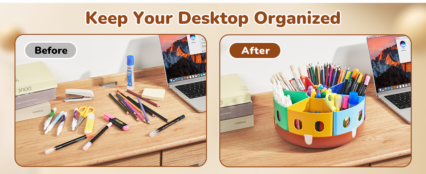 Rotating Art Supplies Organizer