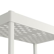 Hanging Cup, Dividers, Multi-purpose Storage Shelf for Bathroom Kitchen, White