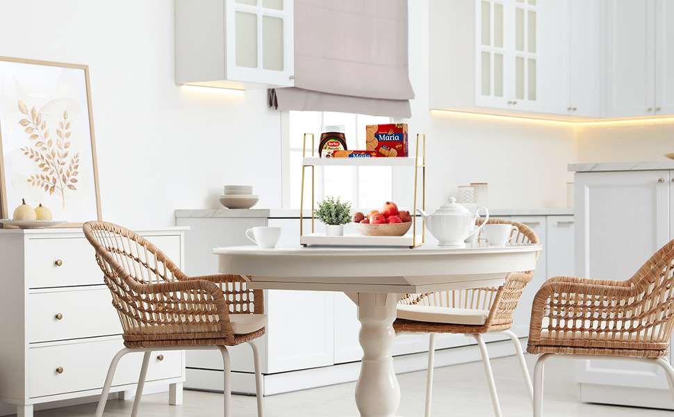 Counter Organizer (White and Gold)
