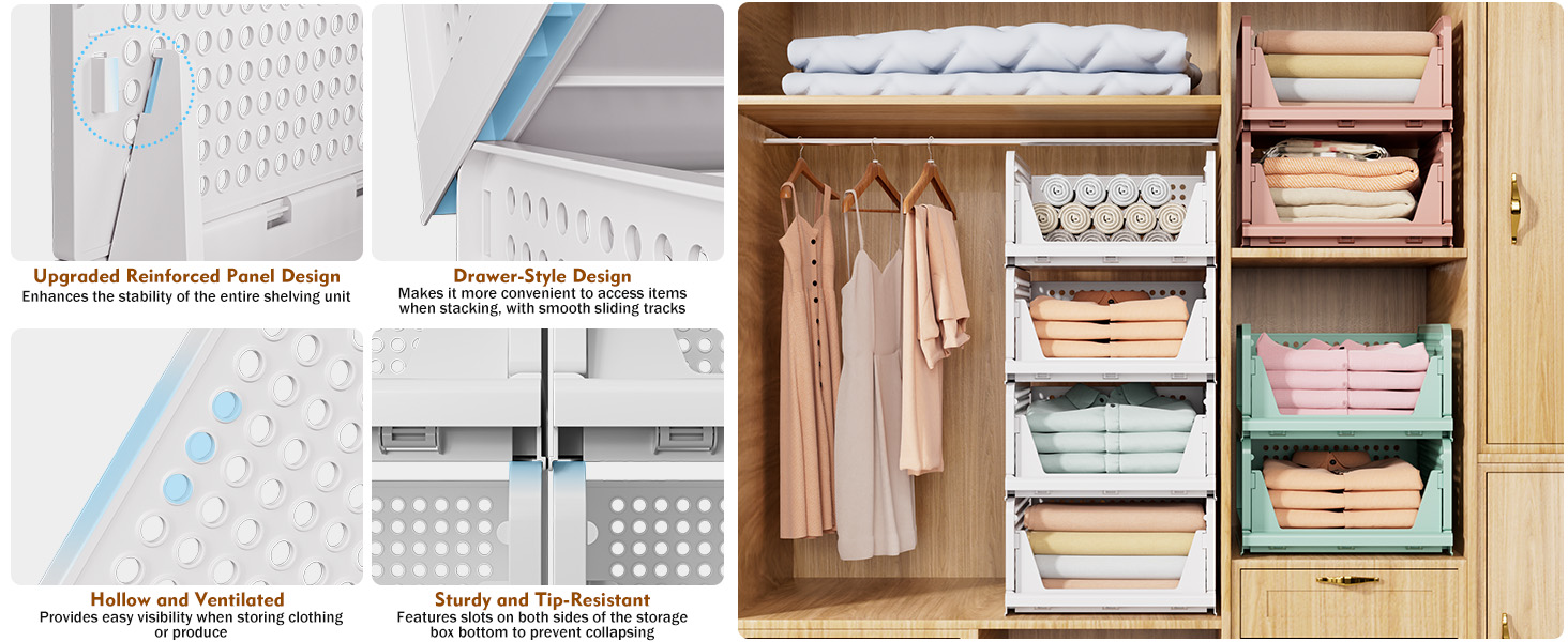 foldable storage box storage shelves with drawers clothes storage bins plastic storage cabinet