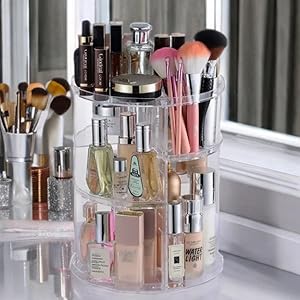 organizer on counter in front of window