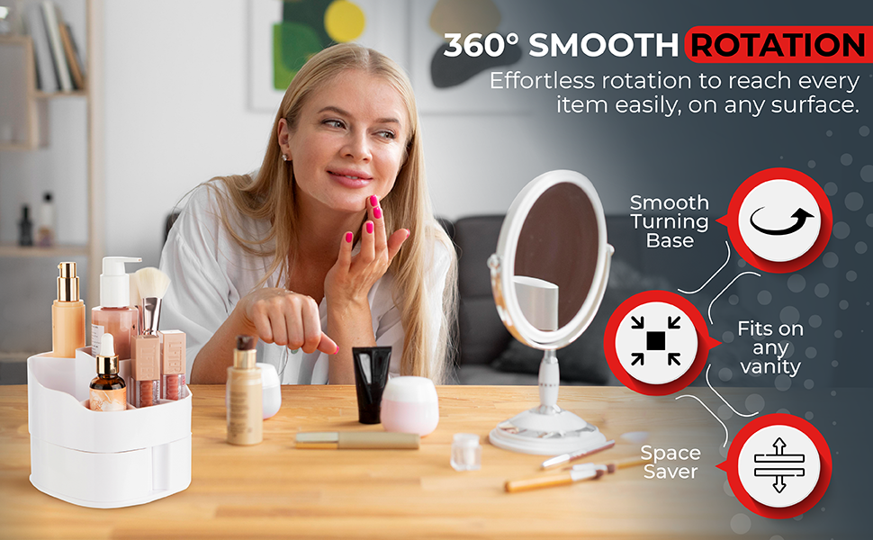 rotating makeup organizer