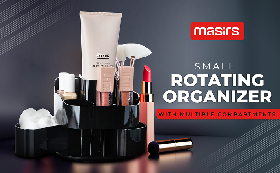 small rotating cosmetic makeup organizer