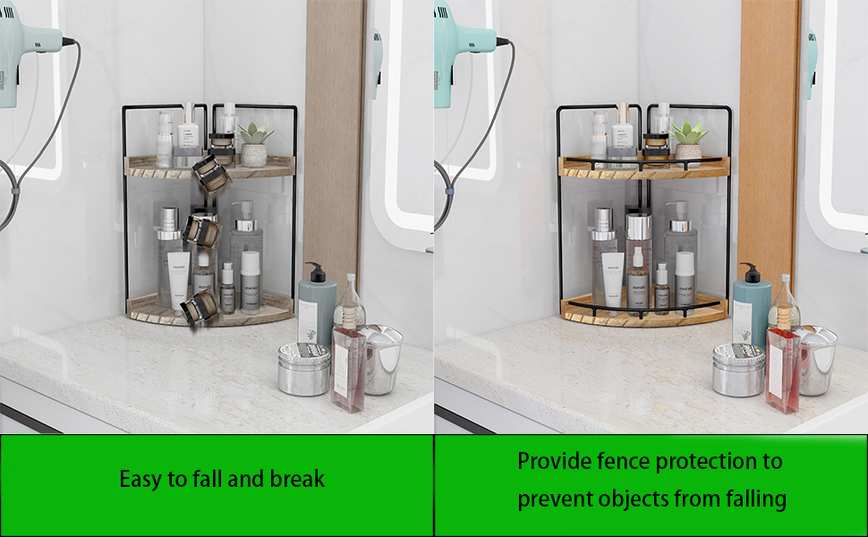 Bathroom shelf organizer