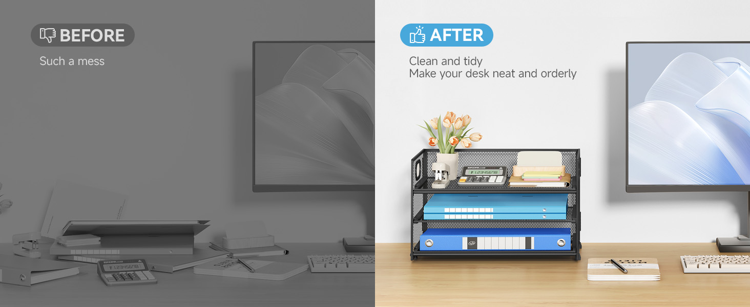 paper tray mesh organizer
