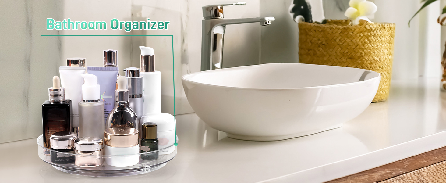 lazy susan organizer bathroom