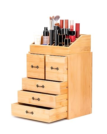 bamboo makeup organizer