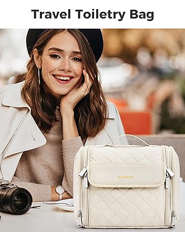 Mother's day gifts for women - travel toiletry bag with hanging hook