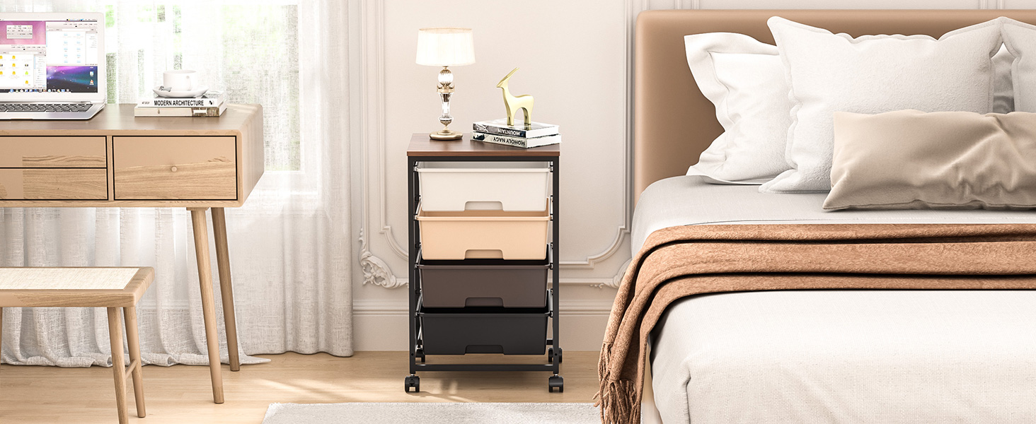utility cart with drawers for bedroom