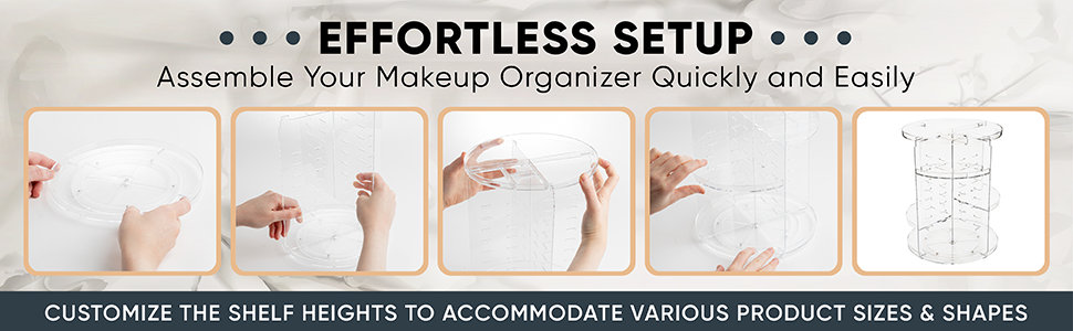 revolving makeup organizer