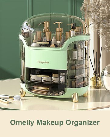 Omeily Makeup Organizer Countertop Skincare Organizer Cosmetic Organizer Storage Box