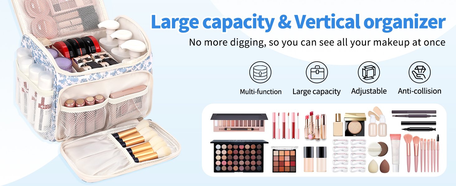 No more digging, so you can see all your makeup at once