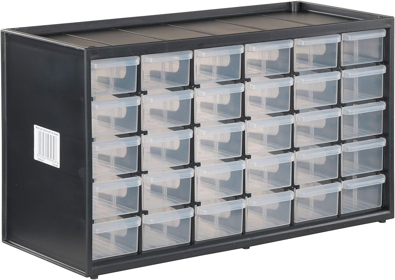 CRAFTSMAN Storage Organizer, 30 Small Drawer Modular Storage System, Easily Stackable (CMST40730), Plastic, Black, White