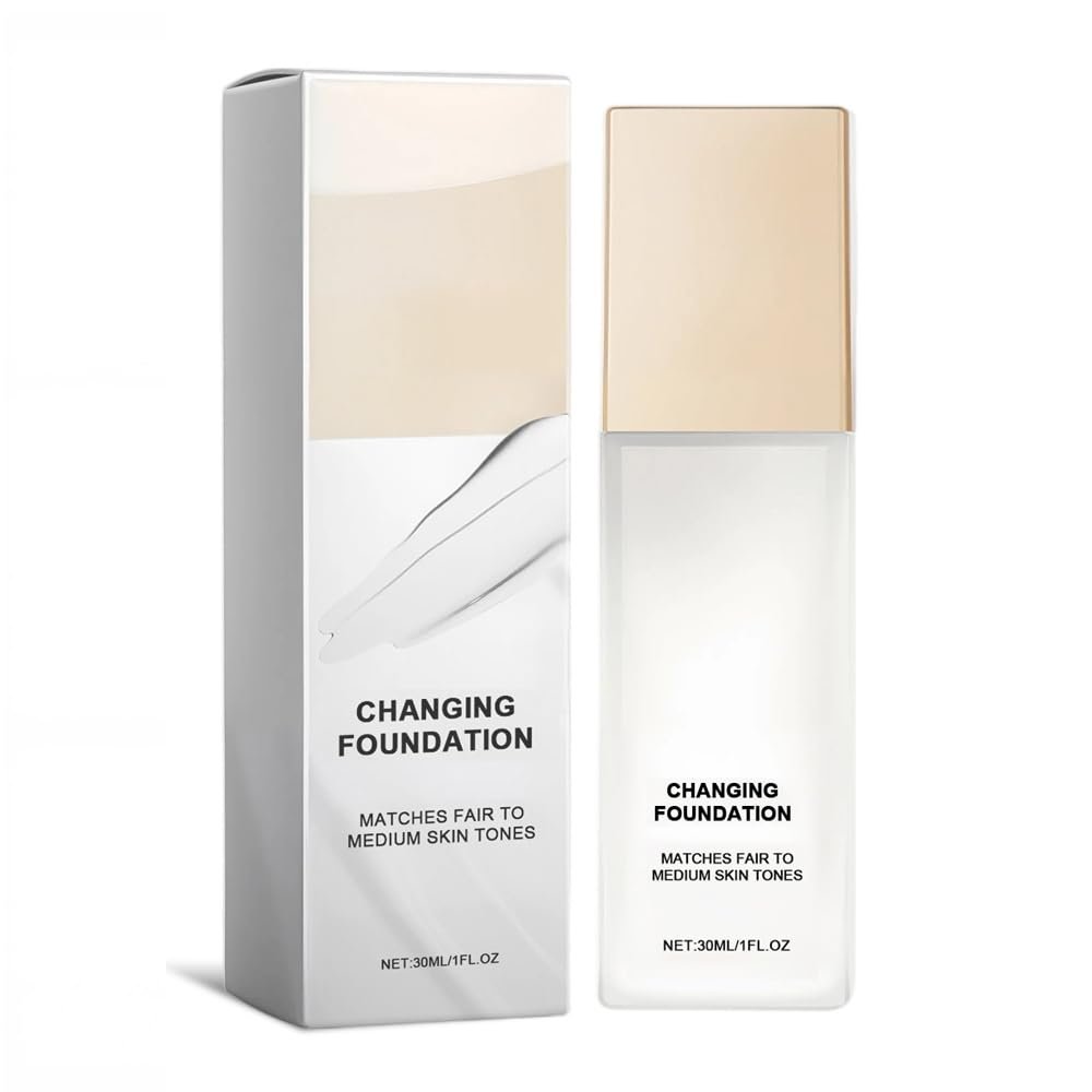Color Changing Foundation for Mature Skin, Flawless Coverage, Lightweight Formula, Adapts to Skin Tone, Suitable for All Skin Types (1 PCS)