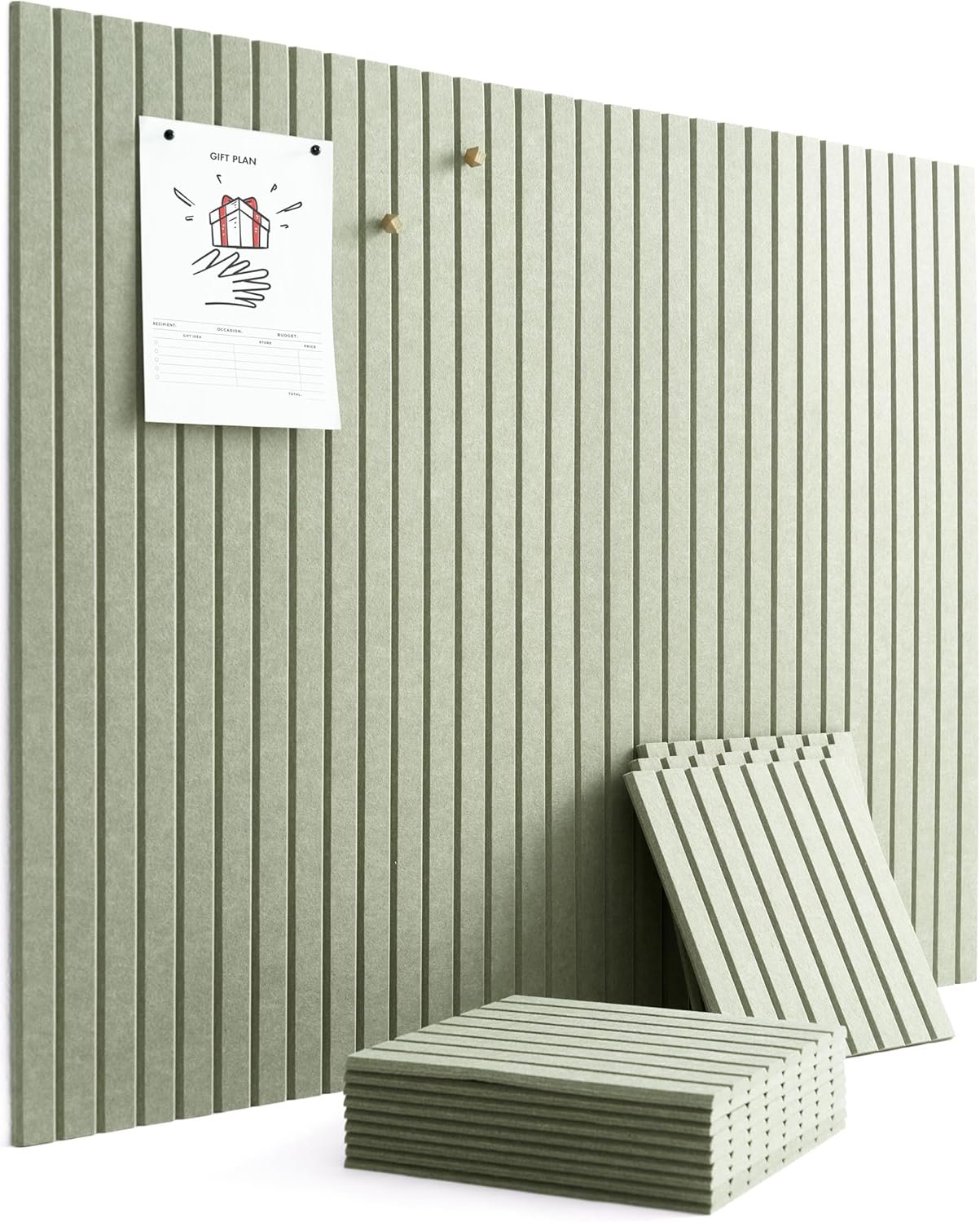 Large Bulletin Board 48"x36" - Office Wall Organizer to Replace Your Old Cork Boards for Walls for Office Decor - 12-Pack Felt Wall Panels for Use in Home Office Decor, Classroom Decor (Sage)